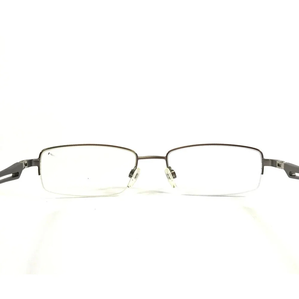 Easyclip Eyeglasses Frames EC118 20 Silver Rectangle with Clip-on 53-18-140